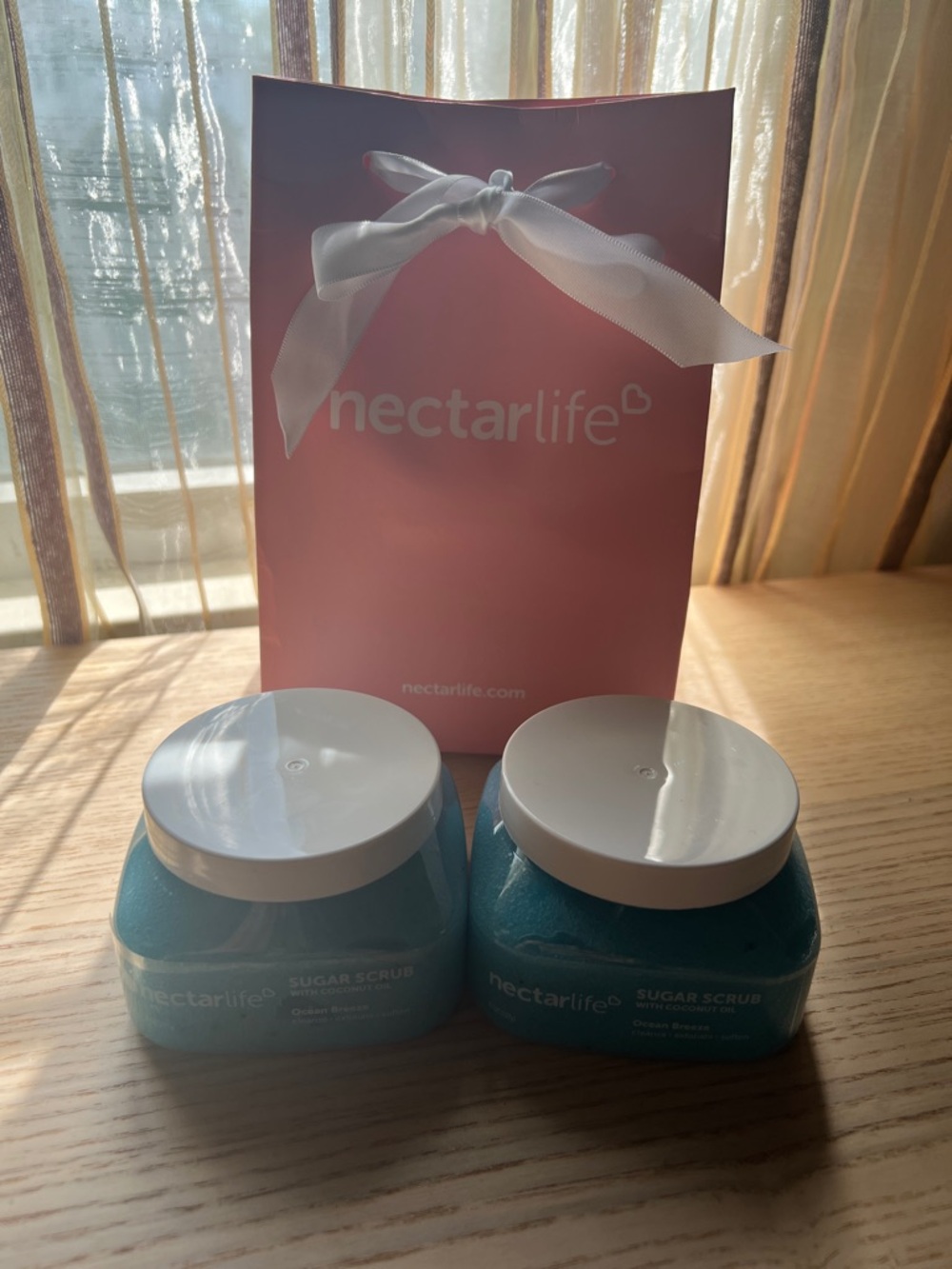 NectarLife Sugar Scrub with coconut oil
Ocean Breeze
Cleanse. Exfoliate. Soften